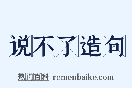 说不了造句是什么意思的图片
